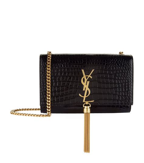 saint laurent kate monogram ysl small tassel croc shoulder bag|Saint Laurent handbags price.